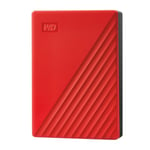 WD 6TB My Passport portable external storage, external hard drive, USB 3.0, portable HDD with software for device management, backup and password protection, works with PC, Xbox &Playstation, Red