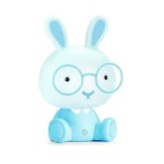 Wintesty Veilleuse Lapin, Veilleuse Tactile Lapin Mignon avec des Lunettes pour La Chambre des Enfants Dessin Animé d'urgence Lapin Mignon Protection des Yeux LED