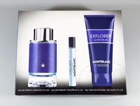 MONTBLANC EXPLORER ULTRA BLUE Eau de Parfum 100ml + 7.5ml + 100ml 🎁 GIFT SET