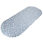 Navaris Tapis de Bain Antidérapant - Tapis de Baignoire 99 x 39 cm cm en PVC - avec 162 Ventouses - Sécurité Bébé Enfant Adulte - Design Pierre