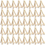 60 Pack Mini PréSentoir en Bois Chevalet en Bois Naturel Art Artisanat Peinture Triangle Chevalet Toile Stand Stand