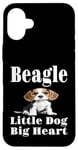 Coque pour iPhone 16 Plus Drôle Beagle Little Dog Big Heart Dog Lover Mom Dad Grandma