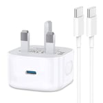 iPhone 16/15/15 Pro/15 Pro Max USB C Charger,New iPad Charger Plug and Cable,Type C to C Cable Charging USBC for iPad Pro 12.9 3Gen/11 1Gen/iPad Air 5th/4th,2022 iPad 10th/9th Gen/iPad Mini 6th