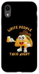 Coque pour iPhone XR Funny White People Taco Night, tacos, bière et cowboys