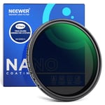 NEEWER 67mm True Color Variable ND2-ND400 Filter, Hard Stops Adjustable Neutral Density VND Filter with Multi Coated HD Optical Glass/Aluminum Frame/Water Repellent/Scratch Resistant