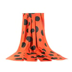 UNJ Twill Dot Print Stain Scarf Autumn Winter Keep Warm Long Soft Ladies Scarfs And Wraps Green Orange,Orange,90X180CM