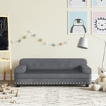 Sofa til børn 90x53x30 cm velour mørkegrå