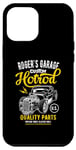 Coque pour iPhone 15 Pro Max Roger's Hotrod Garage, voiture classique, Roger Design