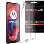 3 Pack TECHGEAR CLEAR Screen Protector Guards For Motorola Moto G04 / G04s / E14