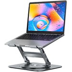 MCHOSE Laptop Stand, 360 Swivel Aluminum Computer Stand Ergonomic Laptop Riser Notebook Holder Compatible with 17 inch MacBook Air Pro, Dell XPS, HP, Lenovo More Laptops,Grey