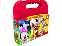 Educa - Koffer Progressive Puzzle - Mickey Mouse Clubhouse - Set de 4 Puzzles. Recommandé à partir de 3 Ans (16505)