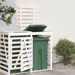Torana - Extension d'abri de poubelle sur roulettes blanc pin massif