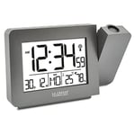 LA CROSSE TECHNOLOGY WT522 Réveil Radio-Piloté avec Projection - Silver, Gris, 167.9 x 99 x 38.5 mm, (WT522-MEG)