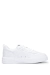 HUGO Mens Kilian Tenn Mixed-Material Trainers with Raised Logo Size 12 White