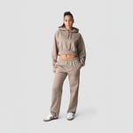 Everyday Cropped Hoodie Wmn, Greige