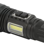 LED Flashlight XHP160 Strong Light Double Switch Telescopic Zoom TYPE C Har HS