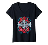 Womens Zombie Army Shell Shock Skeleton V-Neck T-Shirt