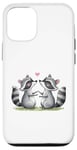 iPhone 12/12 Pro Valentines Day Racoons Love Animal Cute Mens Womens Kids Case