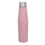 BUILT Apex - Bouteille Isotherme avec Bouchon Hermétique, 100% Réutilisable, Sans BPA, Gourde en Acier Inoxydable 18/10, 540 ml, Rose Pâle