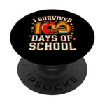 Graphique vintage I Survived 100 Days of School Bus PopSockets PopGrip Adhésif