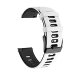 22 mm för Garmin Vivoactive 4 / Venu 2 Universal tvåfärgs watch ZUM White Black