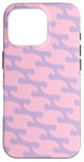 Coque pour iPhone 16 Pro Pink Pastel Purple Curls Wavy Curves Connect Playful Pattern