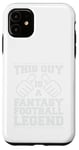 Coque pour iPhone 11 Journée de jeu drôle Fantasy Football Legend