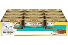 Gourmet Gold Galettes Aliment Complet avec Thon pour Chats Adultes, 24 x 85 g