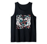 Skeleton Hand Heart Funny Bones Valentine's Day Men Women Tank Top