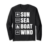 Sun sea boat and wind Long Sleeve T-Shirt