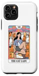 Coque pour iPhone 11 Pro The Cat Lady Carte de tarot rétro Motif chat