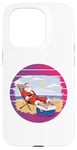 iPhone 15 Pro Santa at the beach jolly Santa lounging on the sand Xmas Case