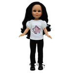 FOLK Poupée Naia Vidal Rojas Dolls Original 41 cm. 100% Vinyle Collection Leggins et t-Shirt Personnalisable. Fabriquée en Espagne Artisanat.