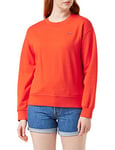 Levi's Women's Standard Crew Sweatshirt, Enamel Orange, S