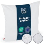 Blumtal taie Oreiller 50x50 cm - Oeko-TEX zert. Protege Oreiller 50x50 cm - Housse Oreiller 50x50 cm imperméable - Protection Oreiller 50x50 + Fermeture éclair - sous taie Oreiller 50x50 Anti-tâches