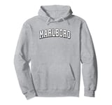 Marlboro New Jersey Vintage Athletic Sports B&W Print Pullover Hoodie