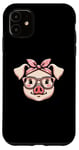 iPhone 11 Pig Pink Bandana Glasses Case