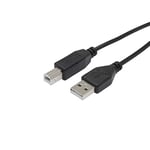 APM 570300 6ft USB-A to USB-B Printer Cable Compatible with HP Epson Canon Lexmark Brother Scanner Hard Drive Computer Black