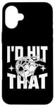 Coque pour iPhone 16 Plus Funny Soccer "I'd Hit That" Ball Game Cheeky Adult Humor Tee