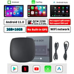 CarAiBOX - CarPlay Ai Box sans fil Android Auto Android 11.0 2+16G 4 Coeurs cpu wifi 2.4GHz/5GHz pour Toyota Volvo vw Kia Benz mg