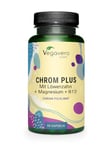 Vegavero Chromium Picolinate 1640 µg | 250 µg Elemental Chromium Plus Magnesium and VIT B12 | Blood Sugar Supplement* | NO Additives, Lab-Tested | 90 Capsules | Vegan