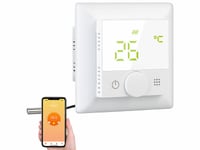 Thermostat connecté pour chauffage au sol avec capteur externe, blanc - Revolt