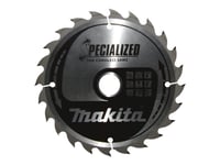 Makita Specialized - Sirkelformet Sagblad - For Tre - 165 Mm - 24 Tenner - For Makita Dhs630z