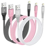 Ofuca iPhone Charger Cable, [3Pack 6FT/1.8m] iPhone Charger Fast Charging Nylon Braided USB A to Lightning Cable Compatible with 14 13 12 11 Pro Max XS XR X 8 7 Plus 6S 5 SE