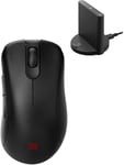 Zowie EC2-CW Souris Gamer sans Fil Ergonomique pour e-Sport | Récepteur optimisé | Molette 24 crans | sans Pilote | Revêtement Noir Mat | Taille M