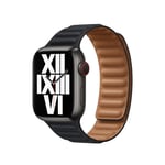 Genuine Apple 38mm/40mm/41mm Leather Link Strap Watch Band  - M/L - Midnight