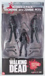 Walking Dead TV Bloody 3 Pack Black-and-White Michonne with Zombie Pets