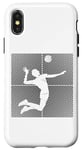 Coque pour iPhone X/XS Vintage-Volleyball Ballon Balle de Volley-ball Volleyball