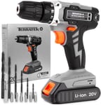 Terratek 20V Cordless Drill and Cordless Battery Screwdriver Combo with LED Wor