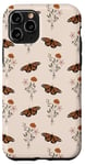 Coque pour iPhone 11 Pro Bouquet de fleurs sauvages vintage motif floral beige